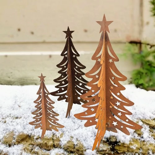 3D Rozsdás karácsonyfa - Kicsi 