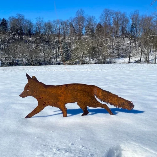 Róka sziluett - Borzas
