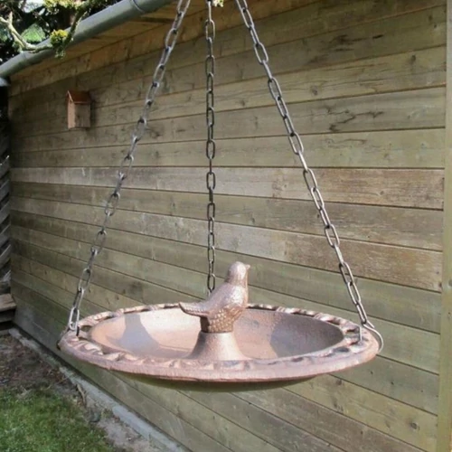 Öntöttvas felakasztható madáretető és itató