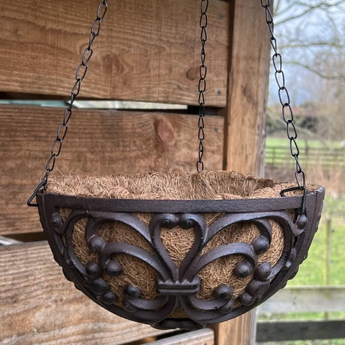 Öntöttvas virágkosár, 25cm átmérőjű