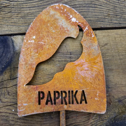 Paprika -Veteményes jelölőtábla