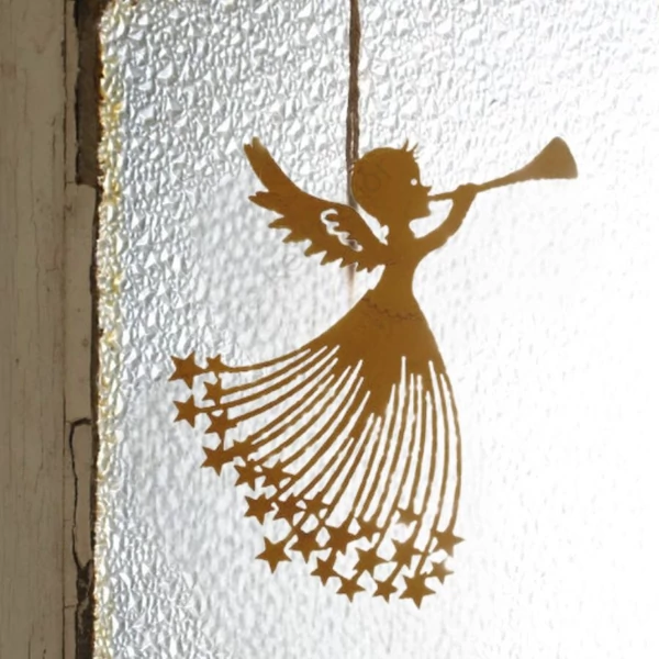 Rozsdás Trombitás Angyal, akasztós