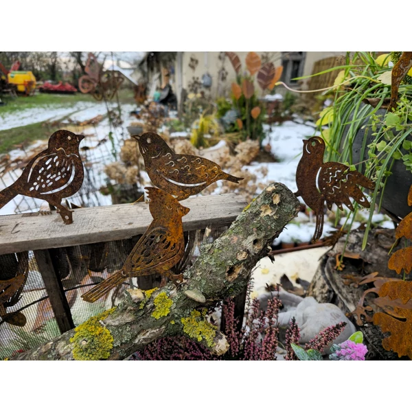 Négy évszak rozsdás madár szett