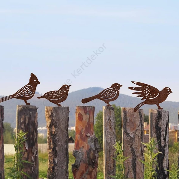 Négy évszak rozsdás madár szett