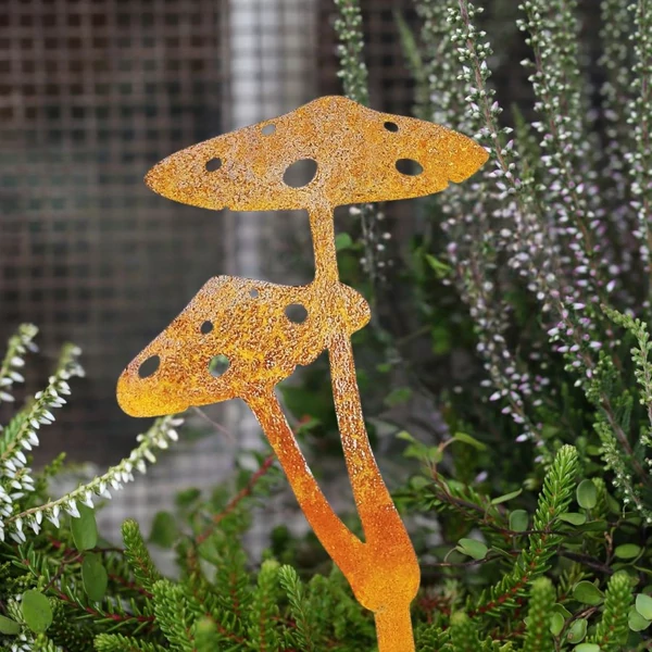 Pöfeteg gomba - rozsdás acél dekoráció 