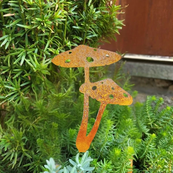 Pöfeteg gomba - rozsdás acél dekoráció 