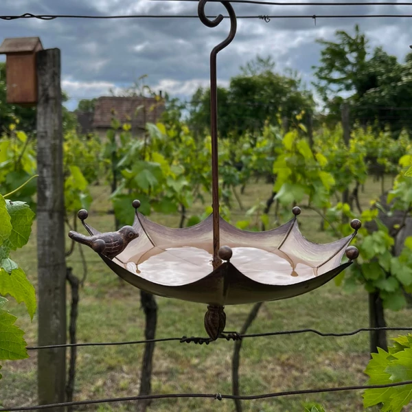 Esernyő madáritató és etető 