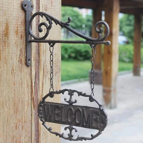 Öntöttvas Welcome tábla, falraszerelhető