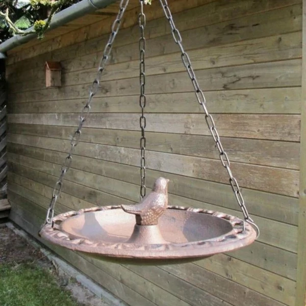 Öntöttvas felakasztható madáretető és itató